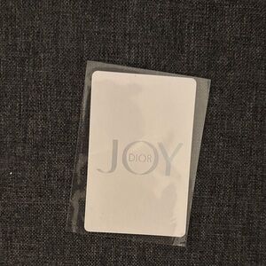 Dior JOY White and Silver Game Card in protective casing!